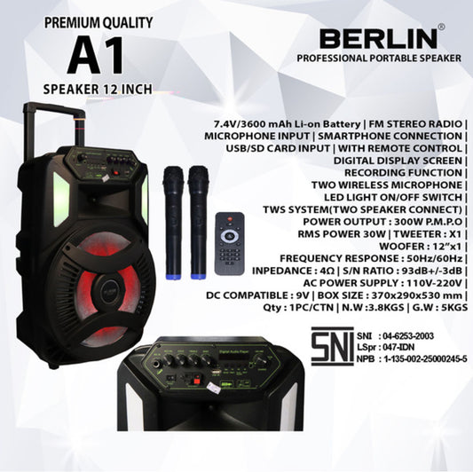 A1 SPEAKER 12 INCH PORTABLE