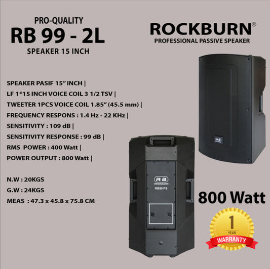 RockBurn, RB 99 - 2L Speaker 15 inch